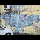 Ein Graffito in Kuala Rompin